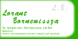 lorant bornemissza business card